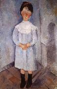 Little girl in blue Amedeo Modigliani